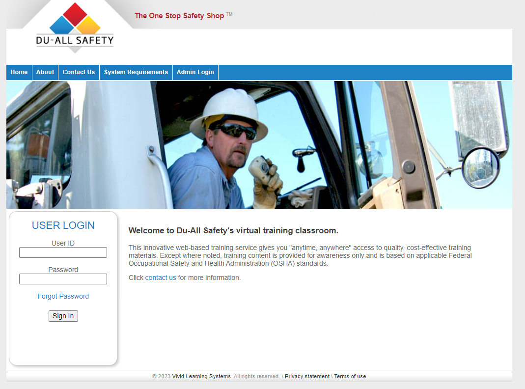 HSI-Online-Training-Main-Page